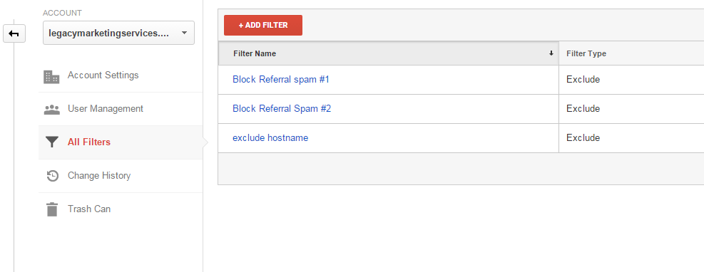block google analytics referral spam